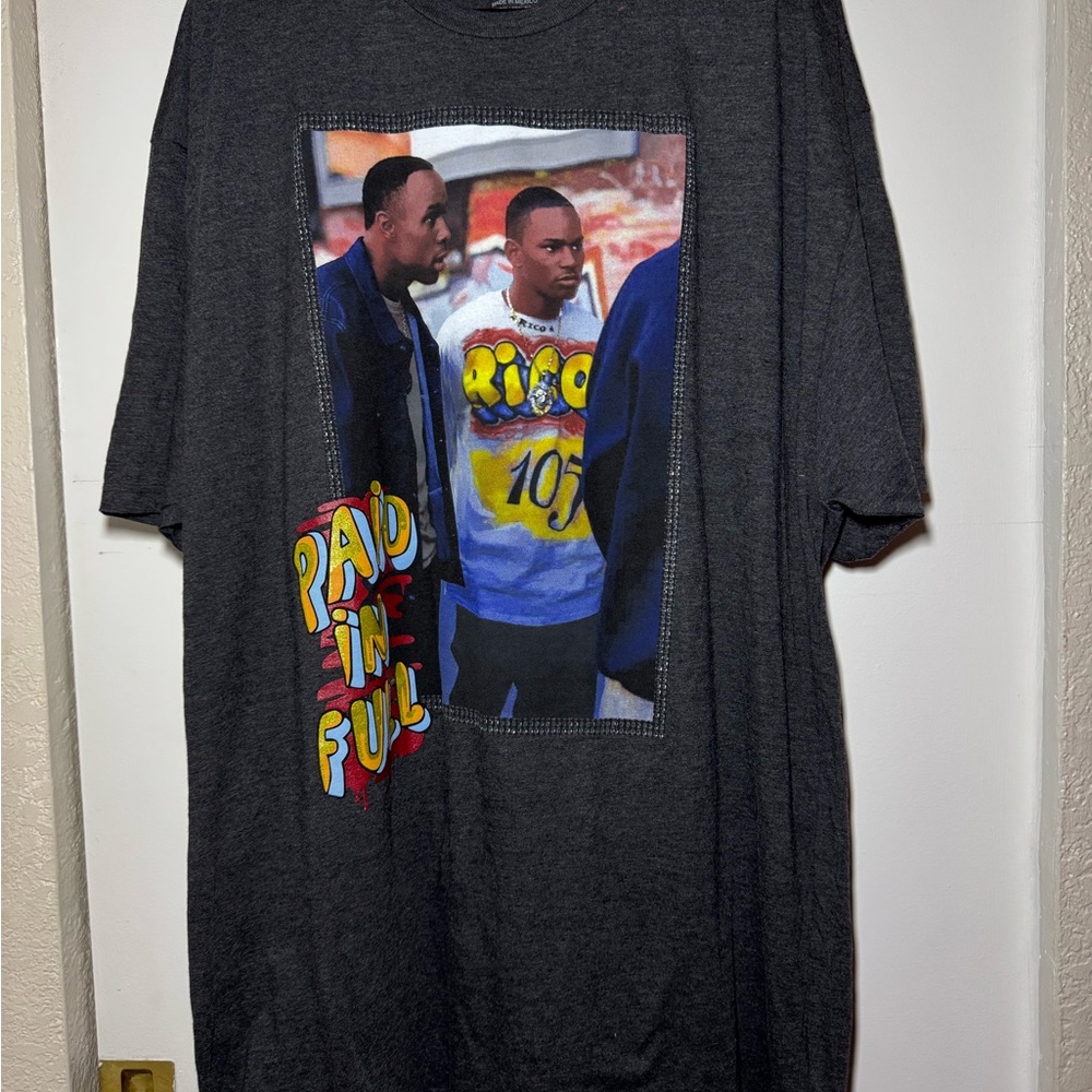 NWOT Paid In Full Movie Fan Gray Graphic T Shirt Size 2XL